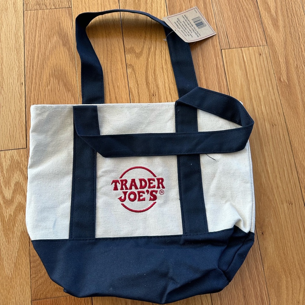 NWT trader joes mini canvas tote